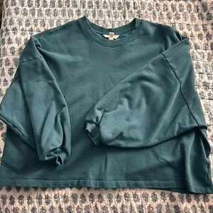 Teal Oversized Sweatshirt